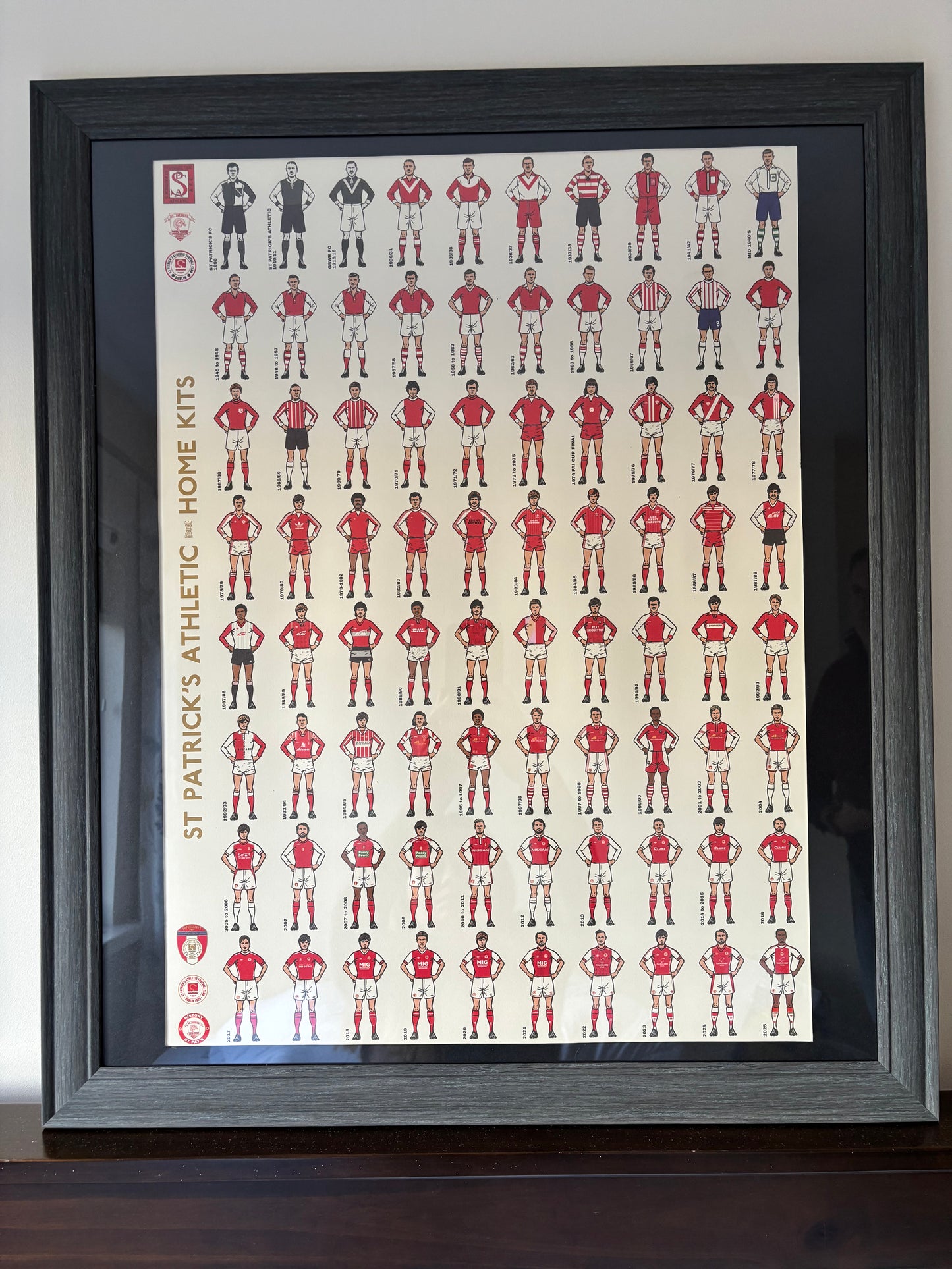 History St Pat's Home Kits Art Print (Framed)