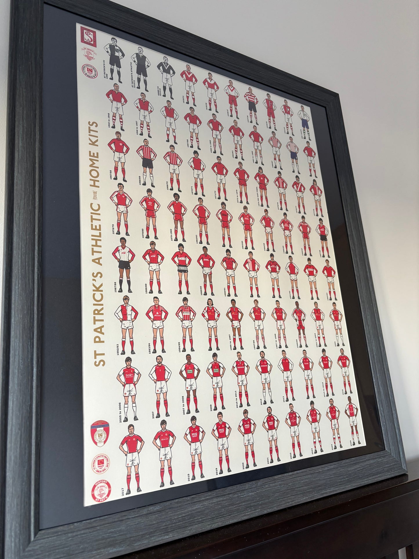 History St Pat's Home Kits Art Print (Framed)